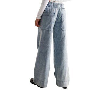 We The Free Breezy Denim Pull-On Wide Leg Jeans, L